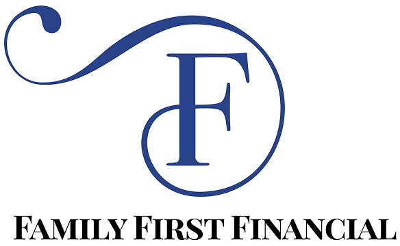Family First Financial logo with decorative F.